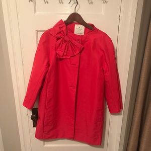 Kate Spade Pink Bow Coat
